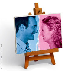 Portrait POP-ART à la UN GARS UNE FILLE