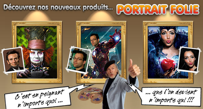 Votre Portrait FOLIE peint  la main  lhuile sur toile  partir de vos photos