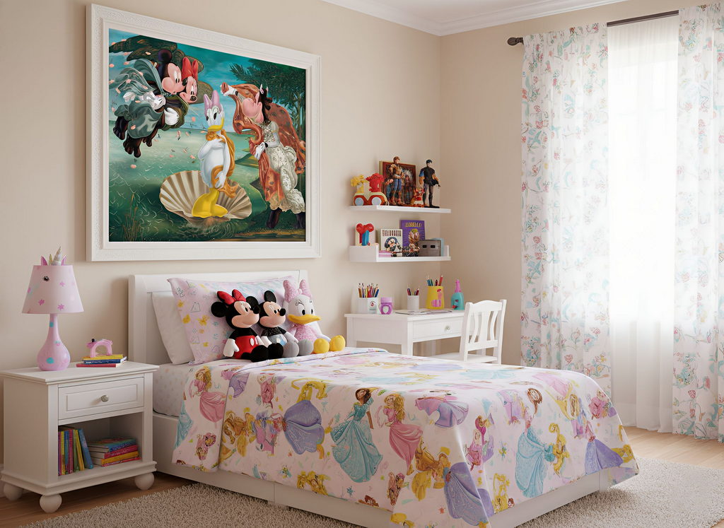 l’art dans une chambre d’enfant