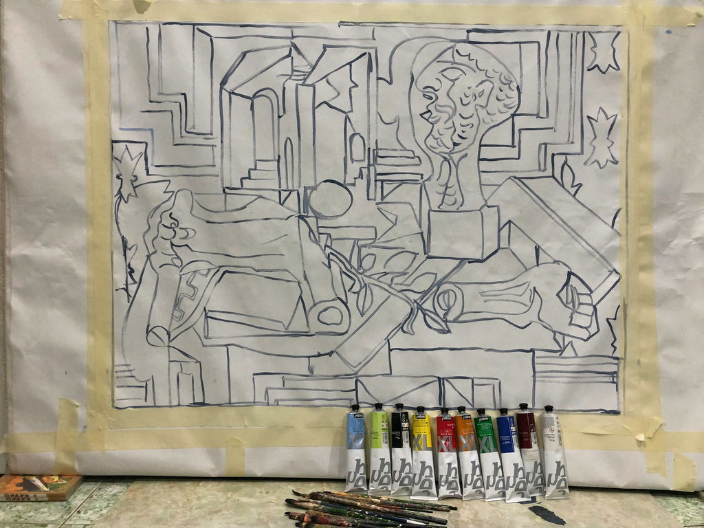 Step 1 Picasso Sketch