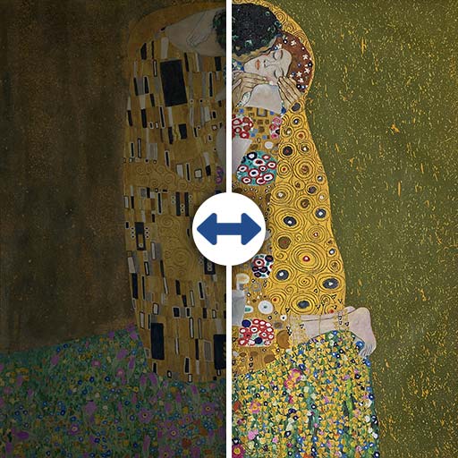 Le baiser* (Klimt) 100x100cm