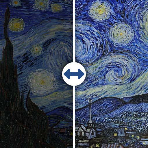 La nuit étoilée (Van Gogh) 100x70cm