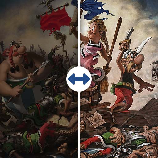 Les Gaulois guidant le peuple (d’après Delacroix) 80x60cm