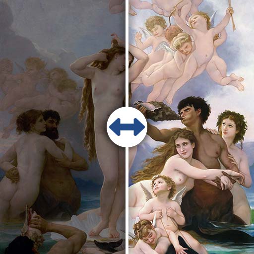Naissance de Venus (Bouguereau) 80x110cm