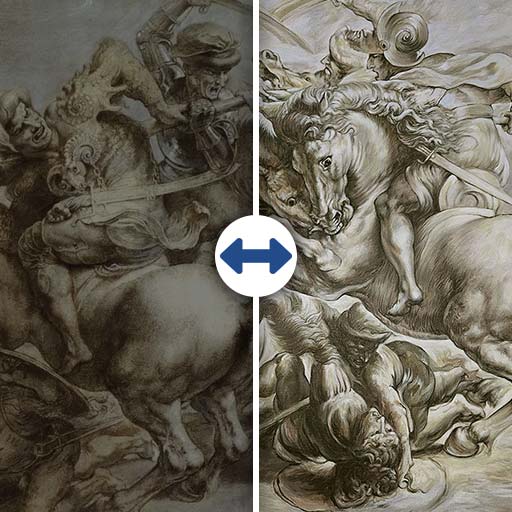 La bataille d’Anghiari (De Vinci) 120x90cm